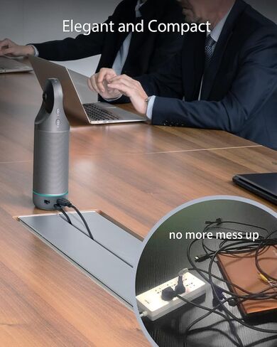 كاميرا مؤتمرات فيديو KanDao Meeting Pro بزاوية 360 درجة مع ميكروفونات ومكبرات صوت، تتبع الذكاء الاصطناعي، تكبير ذكي، تركيز تلقائي، نظام كاميرا غرفة اجتماعات مستقل 4 في واحد، Wi-fi/HDMI/USB in Kuwait