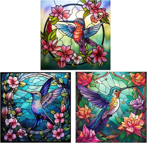 WBQMUNY 3Pcs Hummingbird Window Clings,Static Stickers Decor for Glass Windows and Doors,Non-Adhesive Vinyl Cling to Alert Birds (JD2068) in Saudi Arabia