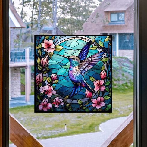 WBQMUNY 3Pcs Hummingbird Window Clings,Static Stickers Decor for Glass Windows and Doors,Non-Adhesive Vinyl Cling to Alert Birds (JD2068) in Saudi Arabia