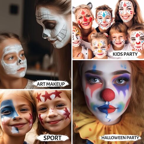 BOBISUKA 150ml Oil-Based White Face Body Paint Cream, 5.2Oz PRO Large Tube Clown White Washable Makeup Skull Joker Skeleton Face Painting for SFX Cosplay Halloween Costume Makeup Foundation in Saudi Arabia