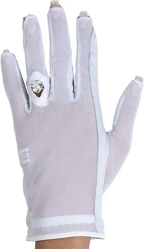 Lady Classic Solar Nail and Ring Glove, White in Saudi Arabia