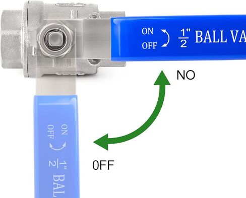 TAISHER 304 الفولاذ المقاوم للصدأ 1/2 "NPT مجموعة صمامات كروية كاملة التحمل مع حشوات الحاجز والحلمة وتركيب خرطوم بار in Kuwait