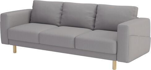 Durable Fabric Three 3 Seat Sofa Cover Replacement Custom Made Compatible with IKEA Norsborg Sofa Couch Slipcover (Cotton White) in Saudi Arabia