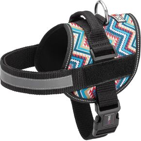 Dogline Dog Harness, Reflective No-Pull Adjustable Vest with Handle, Breathable No-Choke Harness for Small, Medium or Large Dogs Room for Patches Girth 27 to 34 in Pink in Kuwait