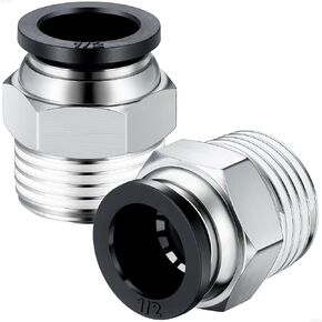 Pneumatic Push to Connect Tube Fitting, Male Straight 1/4" Tube OD x 1/8"NPT Thread Air Line Fittings PC-1/4-N1 (Pack of 5) in Kuwait
