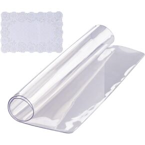 VEVOR Plastic Table Cover 24" x 60", 1.5 mm Thick Clear Table Protector, Rectangle Clear Desk Mat, Waterproof & Easy Cleaning for Coffee Table, Dining Room Table in Kuwait