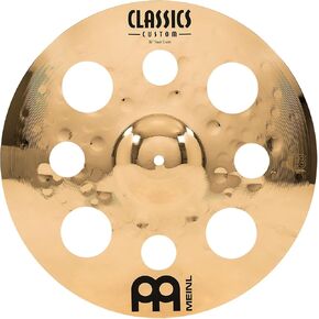 Meinl 16" Trash Crash Cymbal with Holes - Classics Custom Brilliant - Made in Germany, 2-YEAR WARRANTY (CC16TRC-B) in Kuwait