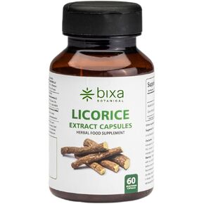 bixa BOTANICAL Licorice Root Extract Glycyrrhizin 25% | 60 Veg Capsules (450mg) in Kuwait