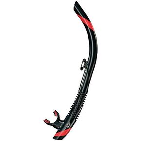 Atomic SV1 Snorkel with Self Draining Flex Purge for Scuba Diving, Snorkeling, Spearfishing, Free Diving, Black/Red in Kuwait