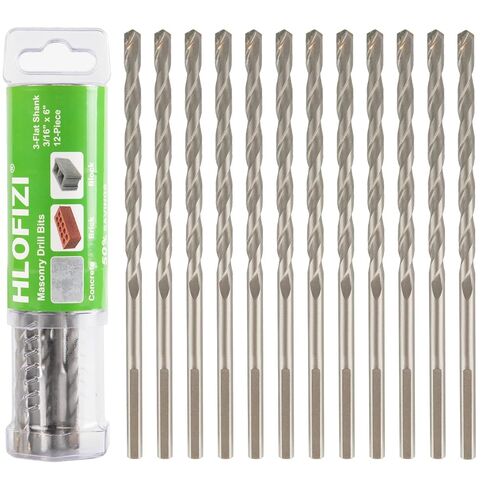 HLOFIZI 5/32 "× 6" لقم ثقب البناء 5/32 بوصة لقم ثقب الخرسانة كربيد مائل مطرقة مثقاب، للأسمنت والطوب والحجر، 12 حزمة in Kuwait