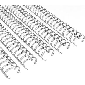 RAYSON Double Loop Wire Binding Spines, 9/16 Inch, 21 Holes, 2:1 Pitch, Binding Capacity 25-90 Sheets, Letter Size, Sliver, Pack of 100 in Kuwait