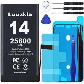 بطارية Luuzkla 11500 مللي أمبير (ترقية جديدة 2024) متوافقة مع iPhone XS MAX، استبدال بطارية فائقة السعة متوافقة مع iPhone XS MAX، مع مجموعة أدوات كاملة - 0 دورة عالية السعة - خدمة 24 شهرًا in Kuwait