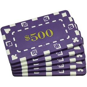 MRC 5 Pcs Denominated Rectangular Poker Chips Plaques $100 Black in Kuwait