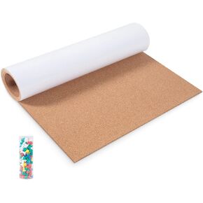 Cork Board Roll 3mm Thick - 100"x18" Cork Board for Walls Self Adhesive Backed Corkboards Natural Cork Bulletin Boards Cork Sheet with Push Pins in Kuwait