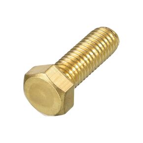 METALLIXITY Hex Head Screw Bolt (1/2-13x3/4") 2Pcs, Brass Fully Threaded Solid Brass Hex Bolts Machine Screws - for Machinery Repair in Kuwait