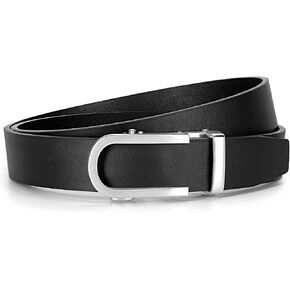 JASGOOD Women Leather Ratchet Belt for Jeans Pants Dresses Adjustable Belt with Automatic Sliding Buckle, Width 1.2" in Kuwait