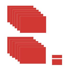 XLNT TECH 12 PCS Red/White Engraving Blank Materials Double Color Sheet 7 x 11 x .040 Inch 2-ply Plastic Sheet for Interior Signs, Badges. in Kuwait