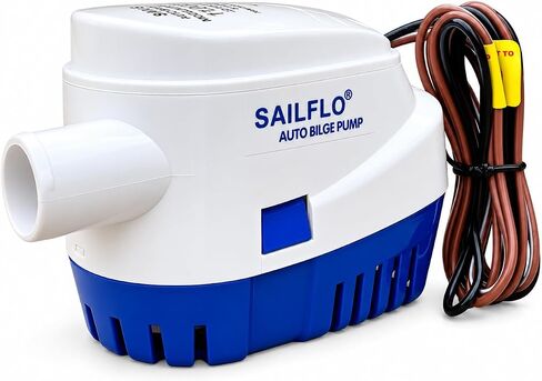 مضخة مياه غاطسة أوتوماتيكية من SAILFLO 12 فولت 1100 جرام في الساعة تلقائية مع مفتاح تعويم 1 1/8 بوصة (29 مم) مخرج... in Kuwait