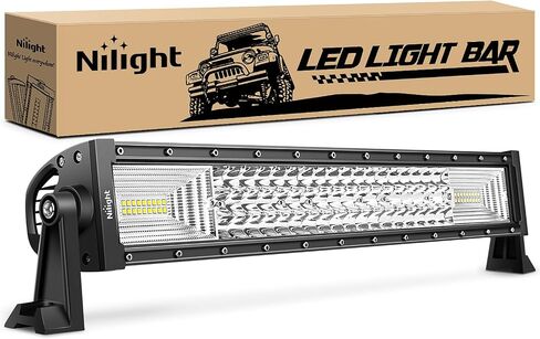 Nilight - 18018C-A LED Light Bar 42Inch 648W Triple Row Flood Spot Combo Led Bar 43000LM Driving Lights Super Bright Led Off Road Lights for Trucks Jeep UTV ATV Boat,2 Years Warranty in Kuwait