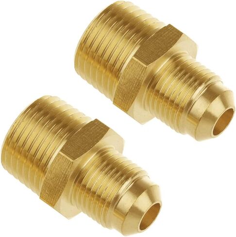 2 قطعة أنبوب مضيئة النحاس المناسب محول الغاز نصف الاتحاد ، 3/8 "مضيئة x 1/8" موصل الأنابيب الذكور in Kuwait