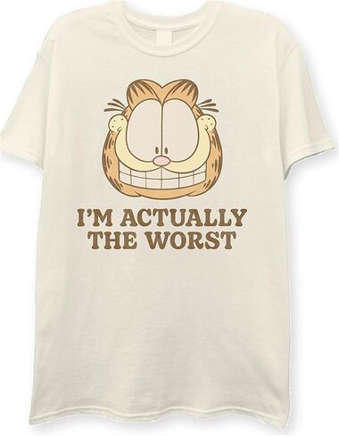 قميص Garfield الرجالي The Cat - قميص كلاسيكي وأودي تي شيرت كارتوني عتيق in Kuwait