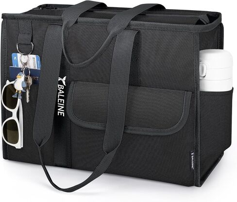 BALEINE Large Utility Tote Bag with Reinforced Bottom, Multi Pockets Foldable Tote Bag for Nurse, Travel, Work in Kuwait
