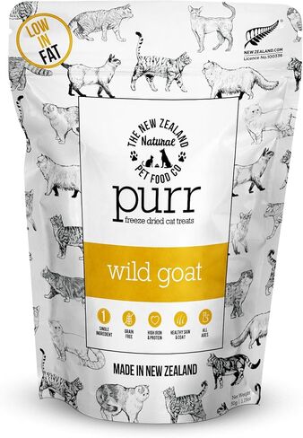 شركة New Zealand Natural Pet Food Co MEOW تجميد علاجات القطط المجففة - كرشة لحم البقر الخضراء مع بلح البحر الأخضر النيوزيلندي، نسبة عالية من البروتين، وجبات خفيفة وأغطية صحية للقطط، طبيعية بالكامل لجميع مراحل الحياة، 1.4 أونصة in Kuwait