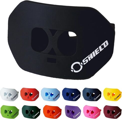 O Shield Mouth Guard for Football with Dual-Layer Protection, Built-in Air Channels, Extended Lip Shield, Soft Material, Adult and Youth Sizes with Strap/Case, Burgundy in Kuwait