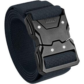 TECEUM Tactical Belt – Navy Blue B6 S – Heavy-Duty Military, Work, Hiking,Rigger, Utility, EDC Men’s Belts – Quick-Release – Nylon Web in Kuwait