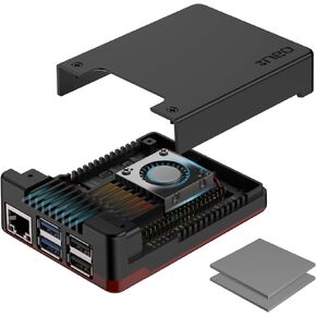 أرجون NEO 5 BRED لـ Raspberry Pi 5 | هيكل من الألومنيوم مع مروحة مدمجة in Kuwait