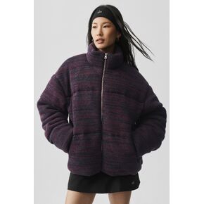 Alo Yoga Stage Sweater Puffer  - Rich Bordeaux Multi in Kuwait