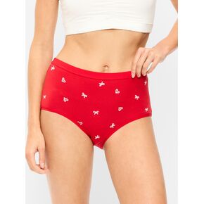 Old Navy High-Waisted Everyday Brief Cotton Underwear - Red Candy Cane Heart in Kuwait