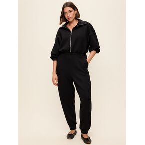 Old Navy Bounce Fleece Long-Sleeve Jumpsuit - Black Jack in Kuwait