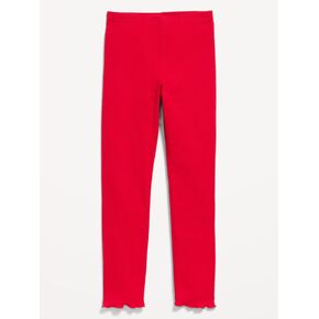 Old Navy Ribbed Lettuce-Edge Leggings for Girls - Robbie Red in Kuwait