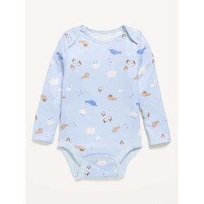 Old Navy SoftMode Printed Long-Sleeve Ribbed Bodysuit for Baby - Artic in Kuwait