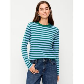 Old Navy Heavyweight Long-Sleeve T-Shirt - Blue Stripe in Kuwait