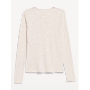 Old Navy Snug Crew-Neck Long Sleeve T-Shirt - Oatmeal Heather in Kuwait