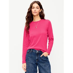 Old Navy Heavyweight Long-Sleeve Crew-Neck T-Shirt - For Our Fuchsia in Kuwait