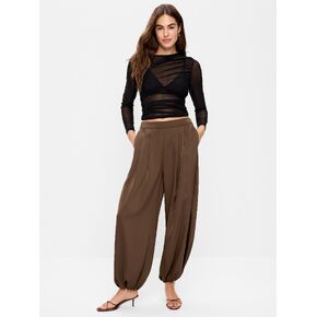Old Navy Mid-Rise Satin Harem Pant - Earthen in Kuwait