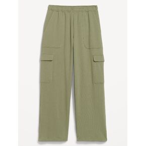 Old Navy High-Waisted SoComfy Wide-Leg Cargo Sweatpants - Dill Caper in Kuwait