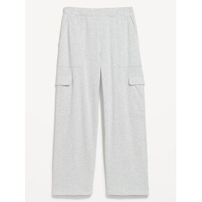 Old Navy High-Waisted SoComfy Wide-Leg Cargo Sweatpants - Light Gray Heather in Kuwait