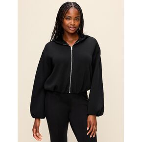 Old Navy Bounce Fleece Bubble-Hem Hoodie Sweatshirt - Black Jack in Kuwait