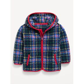 Old Navy Oversized Hooded Sherpa Jacket for Toddler Boys - Multi Print in Kuwait