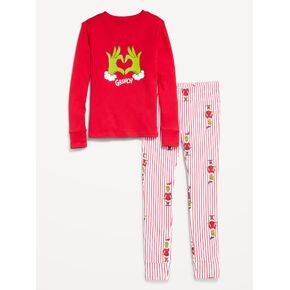 Old Navy Dr. Seuss™ Grinch Gender-Neutral Snug-Fit Graphic Pajama Set for Kids - Grinch in Kuwait