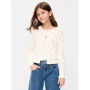 Old Navy Printed Cardigan Sweater for Girls - Bows in Kuwait