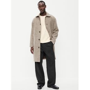 Old Navy Relaxed Long Topcoat - Gray Herringbone in Kuwait