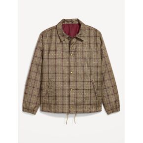 Old Navy Loose Golf Coach Jacket - Brown Plaid in Kuwait
