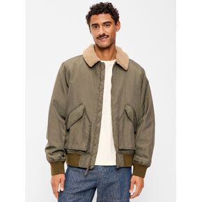 Old Navy Water-Resistant Aviator Zip Bomber Jacket - Heritage Green in Kuwait