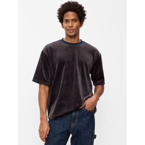 Old Navy Loose Crew-Neck Velour T-Shirt - In the Navy in Kuwait