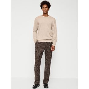 Old Navy 90s Straight-Fit Textured Twill Pants - Brown Houndstooth in Kuwait